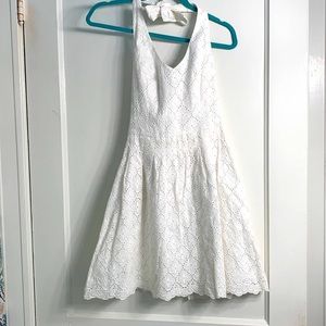 Lilly Pulitzer sz 0 White eyelet halter dress